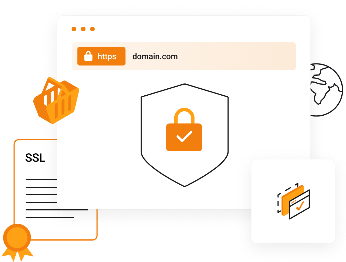 SSL certificates create an encrypted connection and establish trust.