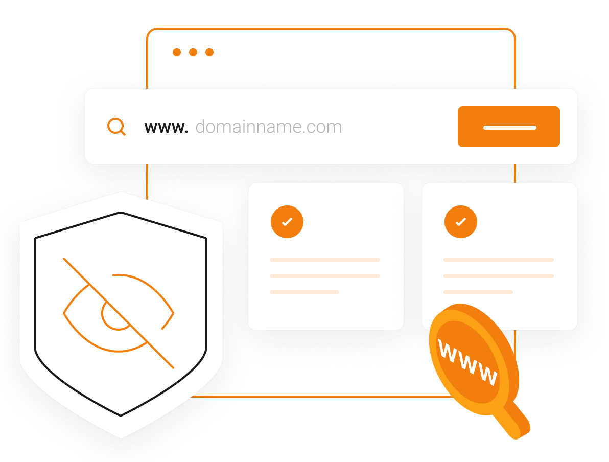 Domain bestellen und Wunsch-Domain sichern - WHOIS Domain Privacy
